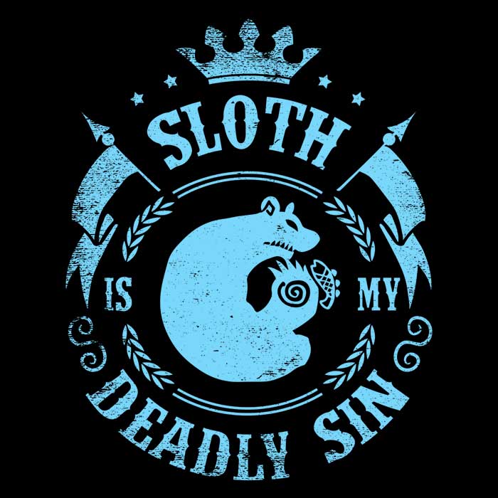 Typhoonic Art's 'Sloth is My Sin' Women's Comfortable T - Shirts