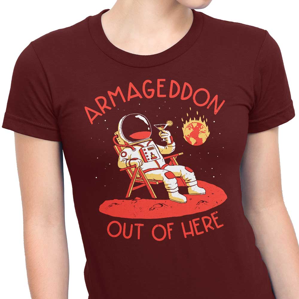 DinoMike's Armageddon Out of Here Women's Fashionable T - Shirts