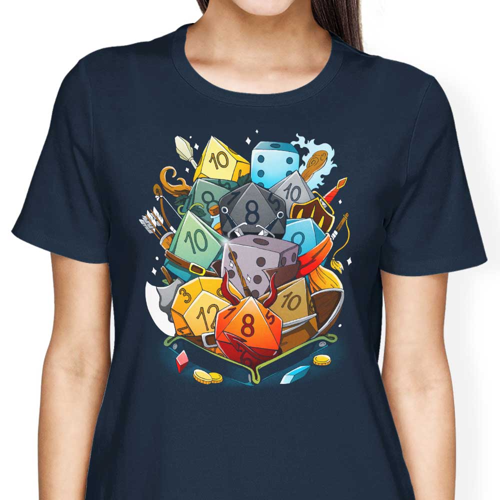 Vallina84 Women's Dice Holder T-Shirts in Various Sizes