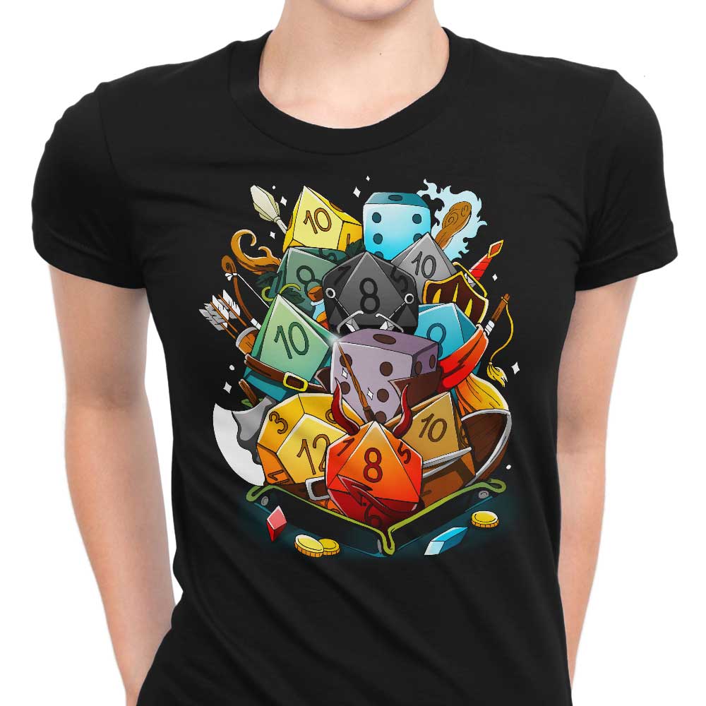 Vallina84 Women's Dice Holder T-Shirts in Various Sizes