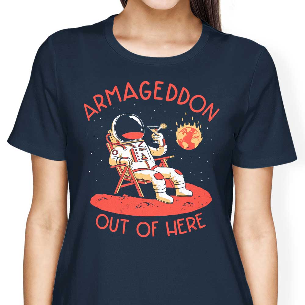 DinoMike's Armageddon Out of Here Women's Fashionable T - Shirts