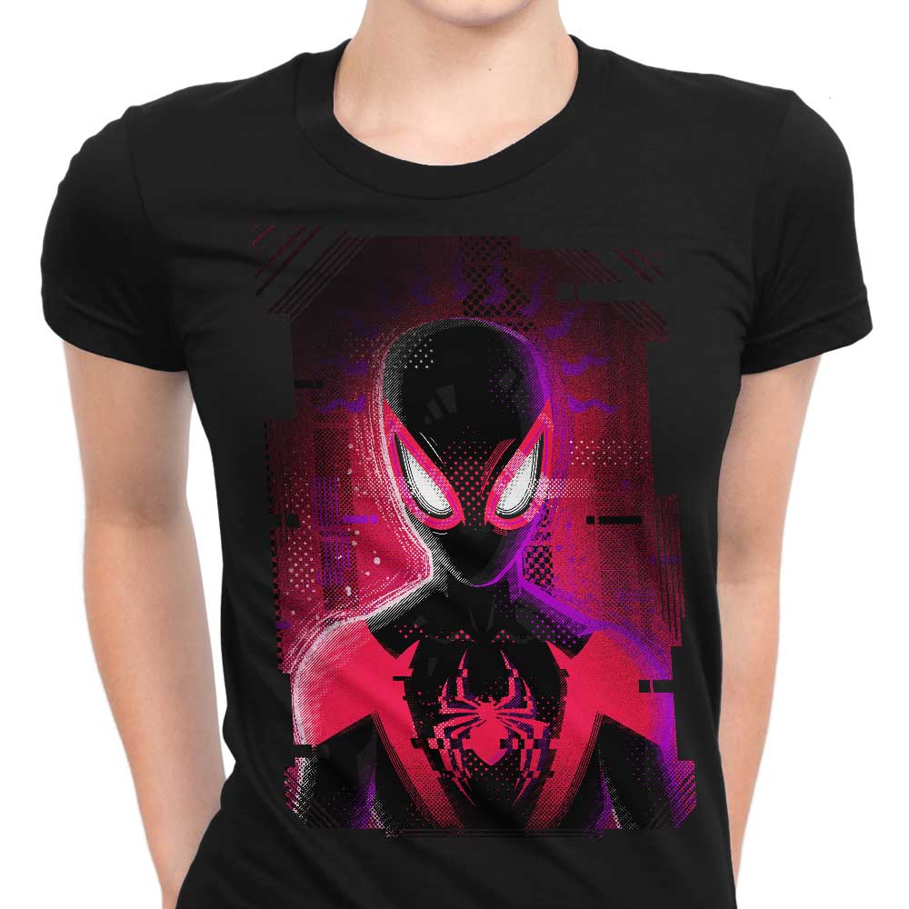 Glitched Morales Women's Fashionable T-Shirts in Various Sizes