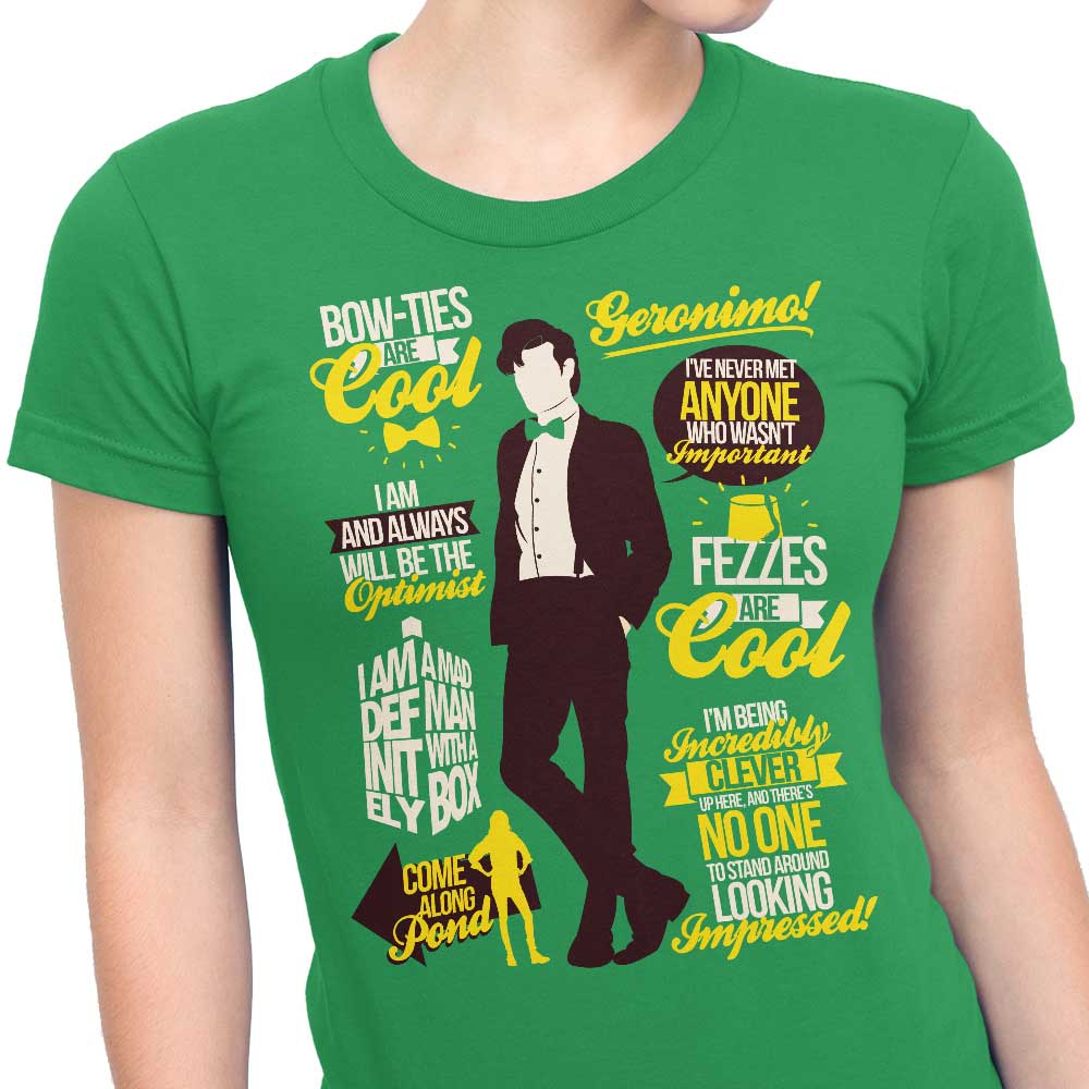 Women's Eleventh Doctor Quotes Apparel - T-Shirts and Premium T-Shirts