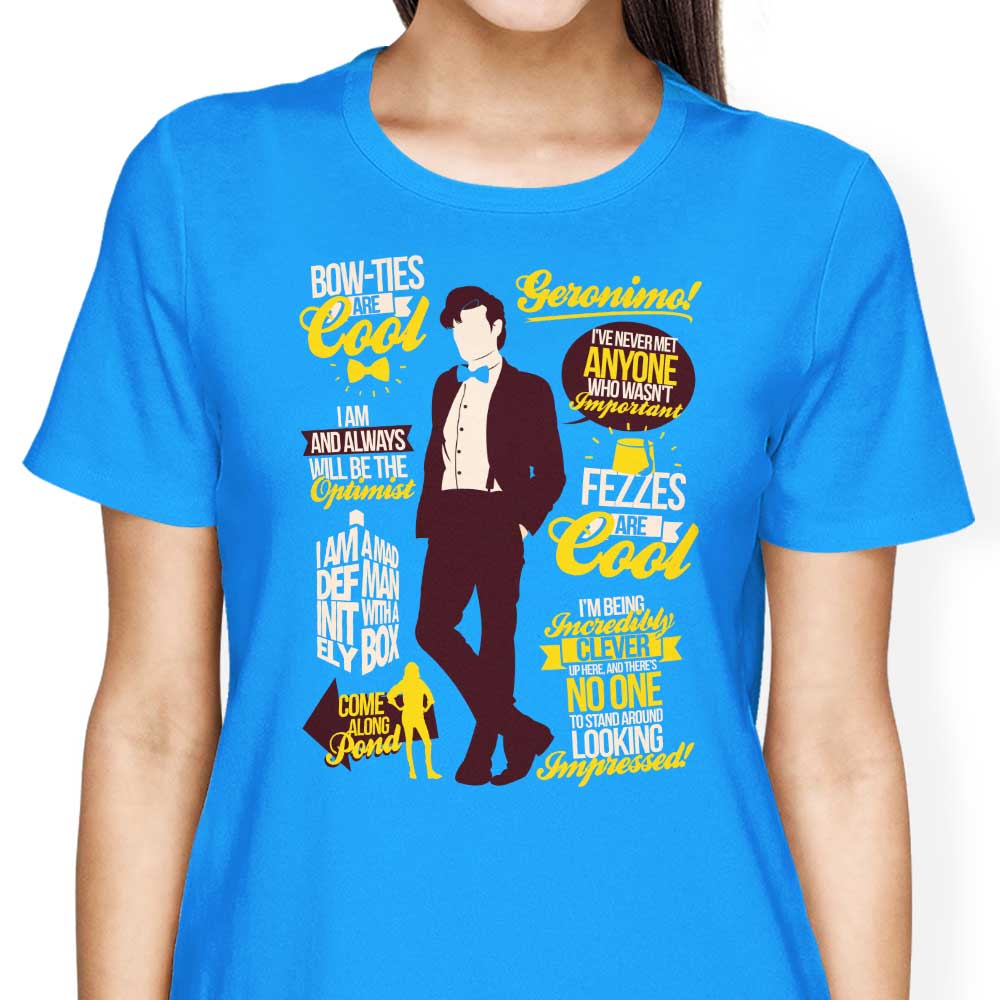 Women's Eleventh Doctor Quotes Apparel - T-Shirts and Premium T-Shirts