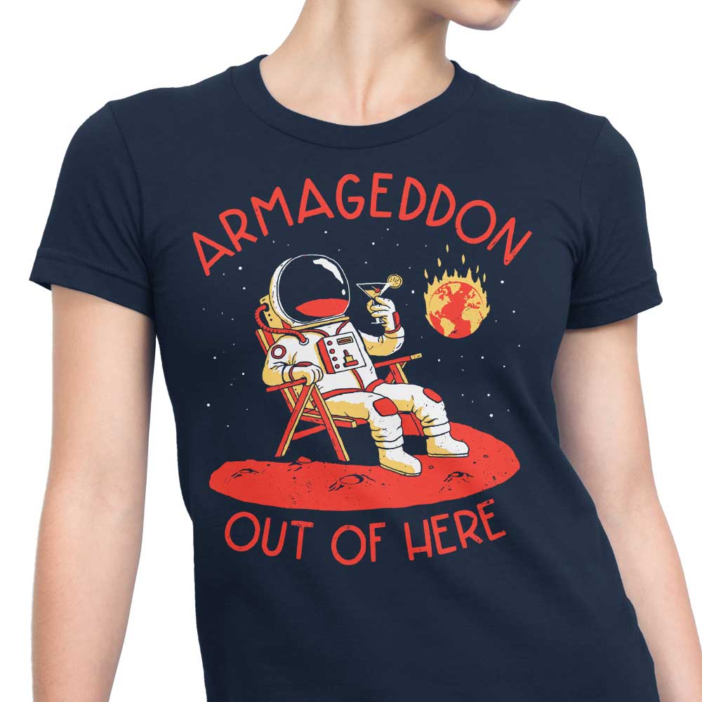 DinoMike's Armageddon Out of Here Women's Fashionable T - Shirts